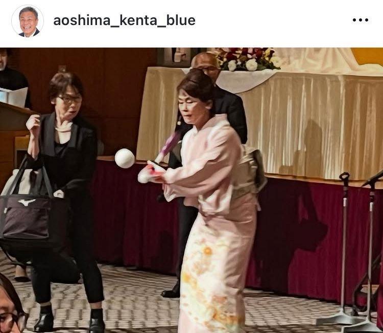 青島健太氏インスタグラム（ａｏｓｈｉｍａ＿ｋｅｎｔａ＿ｂｌｕｅ）より