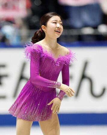 　女子ＳＰの演技を終えた千葉百音