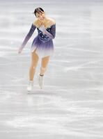 　女子ＳＰの演技を終えた三原舞依