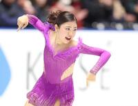 　女子ＳＰで演技する千葉百音（撮影・石井剣太郎）