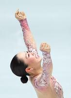 　演技を終え喜ぶ樋口新葉