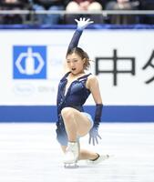 　女子ＳＰで演技する坂本花織（撮影・石井剣太郎）