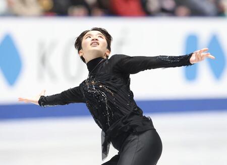 　フリーの演技をする友野一希（撮影・石井剣太郎）