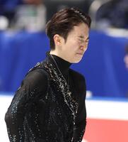 　フリーの演技を終えた友野一希（撮影・石井剣太郎）