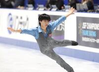 　フリーの演技をする三浦佳生（撮影・石井剣太郎）