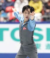 　フリーの演技をする三浦佳生（撮影・石井剣太郎）