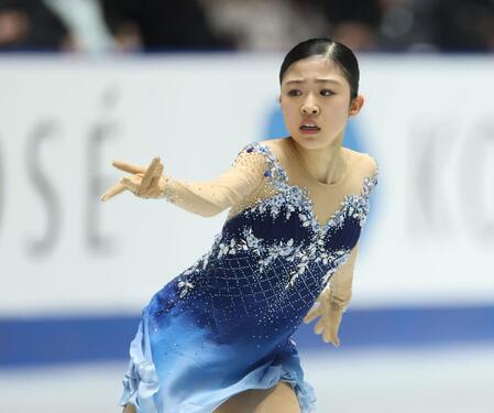 　フリーの演技をする千葉百音（撮影・石井剣太郎）