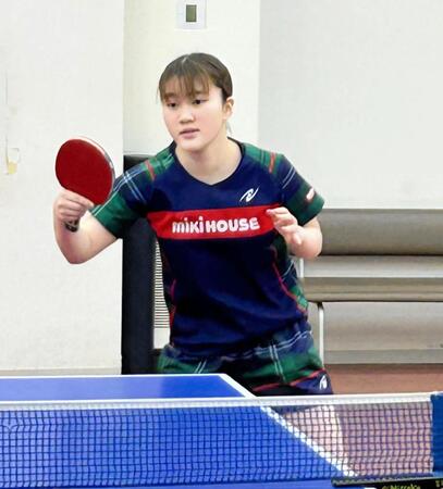 　来年１月の全日本選手権に向けて練習を公開した大藤沙月