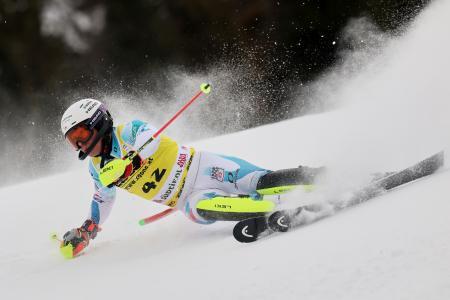 　アルペンスキーＷ杯、男子回転第４戦に出場した小山陽平＝２２日、アルタバディア（ＡＰ＝共同）