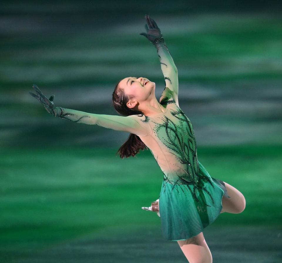 　メダリスト･オン･アイス２０２５で演技する島田麻央（撮影・伊藤笙子）