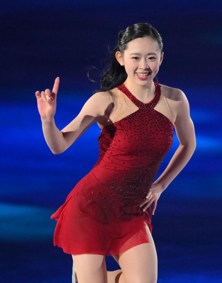 　メダリスト･オン･アイス２０２５で演技する青木祐奈（撮影・伊藤笙子）