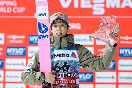 　Ｗ杯ジャンプ男子個人第１１戦で今季２勝目を挙げた小林陵侑（Ｋｅｙｓｔｏｎｅ提供・ＡＰ＝共同）