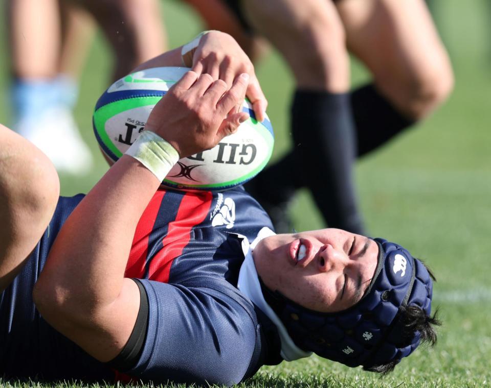 　後半、トライを決める常翔学園・山本智輝（撮影・中田匡峻）