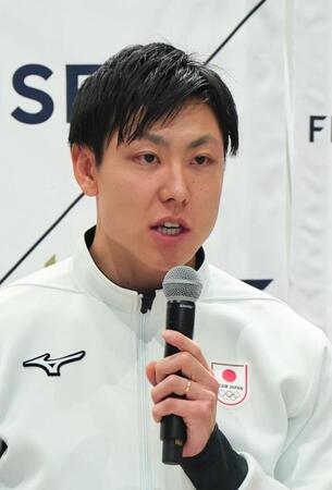 　ミラノ・コルティナ冬季五輪への抱負を語る新濱立也