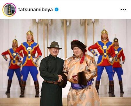 　立浪部屋インスタグラム（ｔａｔｓｕｎａｍｉｂｅｙａ）より