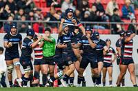 　佐賀工に勝利し、大喜びの東海大大阪仰星の選手