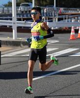 　力走する中央学院大・黒谷優（撮影・棚橋慶太）