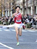 　ゴールする帝京大・鎗田大輝（撮影・石井剣太郎）