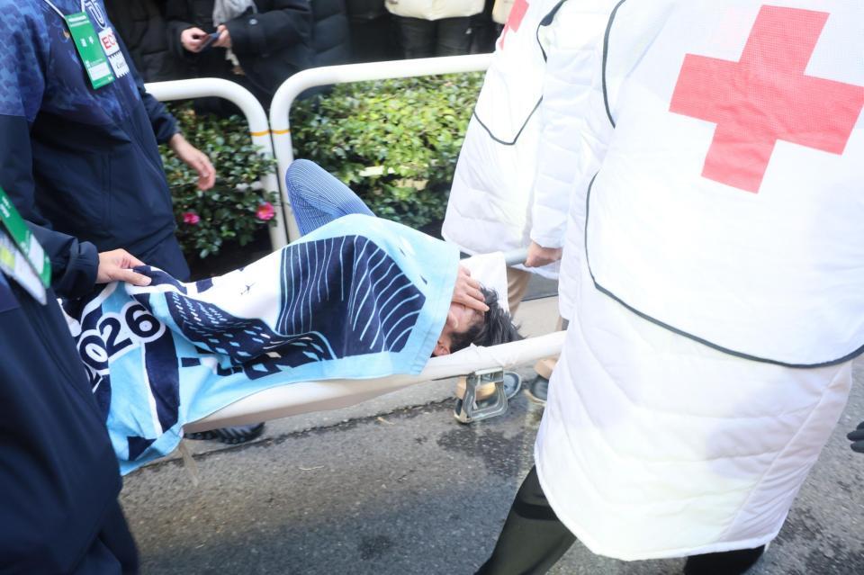 　総合１４位でゴールし引きあげる東洋大・薄根大河（撮影・石井剣太郎）