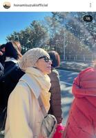 　沿道で応援。鈴木保奈美のインスタグラム＠ｈｏｎａｍｉｓｕｚｕｋｉｏｆｆｉｃｉａｌより