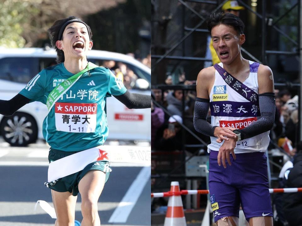 　青学大・黒田（左）と駒大・佐藤