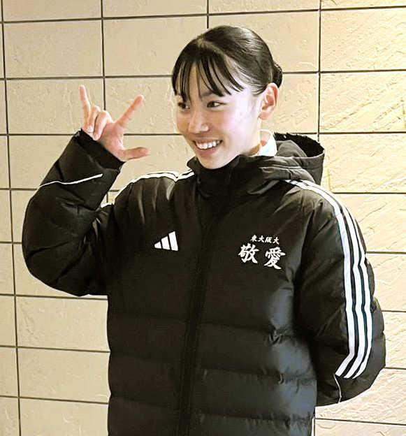 　積水化学入りを発表した久保凛