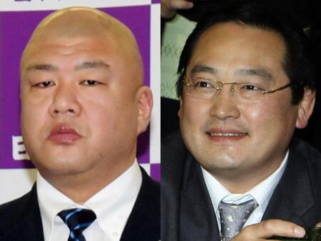 　藤島親方（左）、尾上親方