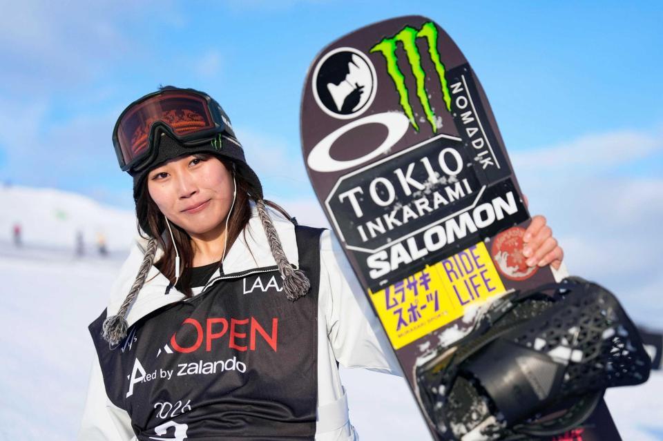 　スロープスタイル第２戦女子で、今季初優勝を果たした村瀬心椛（共同）