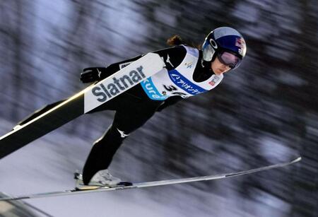 ９位となった高梨沙羅の飛躍