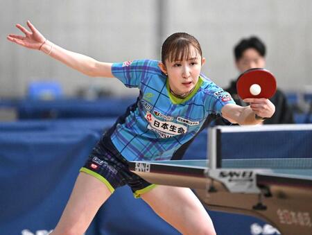 　初戦を突破した早田ひな