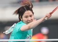 女子シングルス６回戦で佐藤瞳に敗れた平野美宇