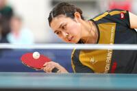 女子シングルス６回戦で平野美宇を破った佐藤瞳