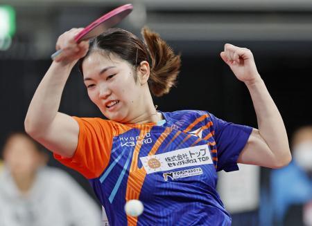 　女子シングルスで準決勝に進んだ木原美悠＝東京体育館