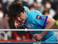 木造勇人を破り準決勝進出を決めた張本智和
