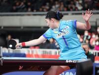 優勝した張本美和（撮影・石井剣太郎）