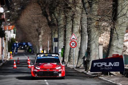 　ＷＲＣ開幕戦、ラリー・モンテカルロを制したトヨタのオリバー・ソルベルグ＝２５日、モンテカルロ（ゲッティ＝共同）