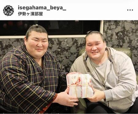 伊勢ケ浜部屋のインスタグラム（＠ｉｓｅｇａｈａｍａ＿ｂｅｙａ）から