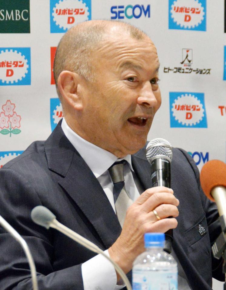 　記者会見するエディー・ジョーンズＨＣ