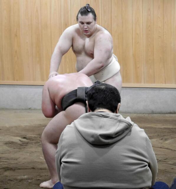 安青錦 ハンバーガー「食べ過ぎました」