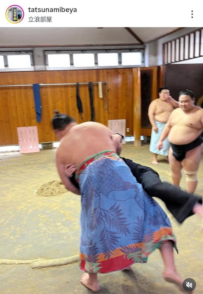 　立浪部屋のインスタグラム（ｔａｔｓｕｎａｍｉｂｅｙａ）より