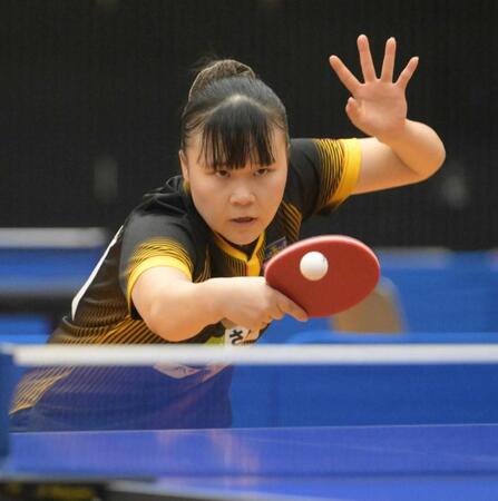 　女子シングルスで優勝した竹谷美涼（撮影・金居みつよし）