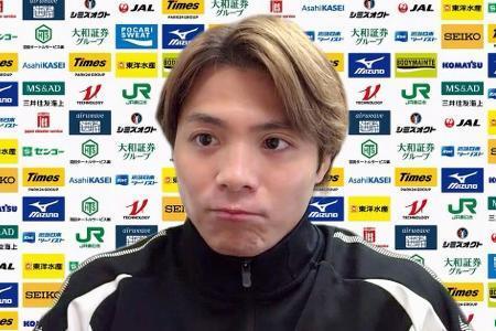 　オンラインで取材に応じる柔道男子６６キロ級の阿部一二三＝１８日