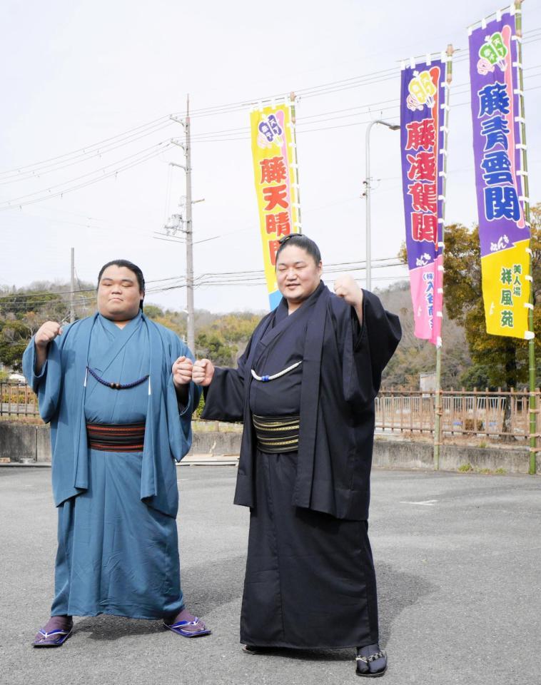 新入幕を決めた藤青雲（右）と藤凌駕