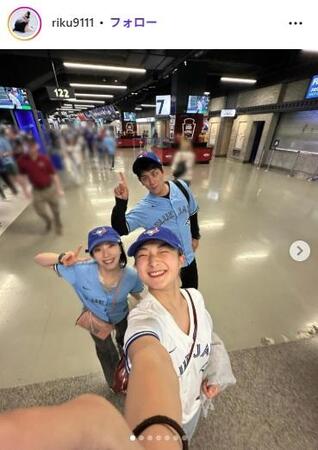 三浦璃来のインスタグラム（＠ｒｉｋｕ９１１１）より