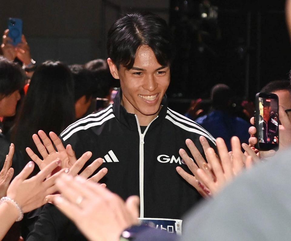 ファンミーティングに登場した太田蒼生（撮影・開出牧）