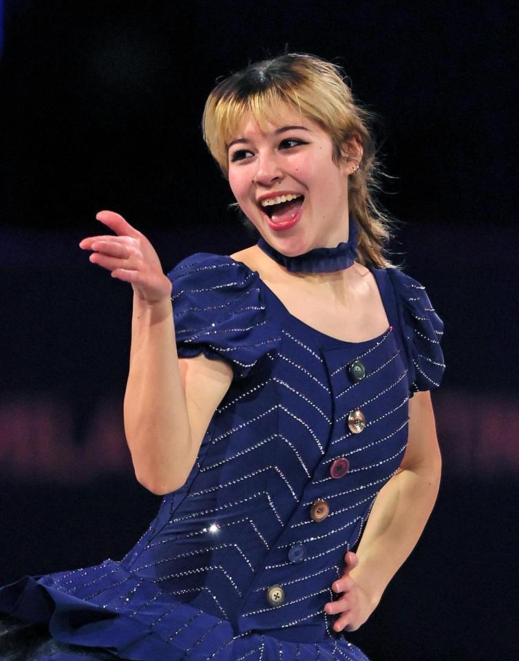 エキシビションで演技するアリサ・リュウ＝２１日