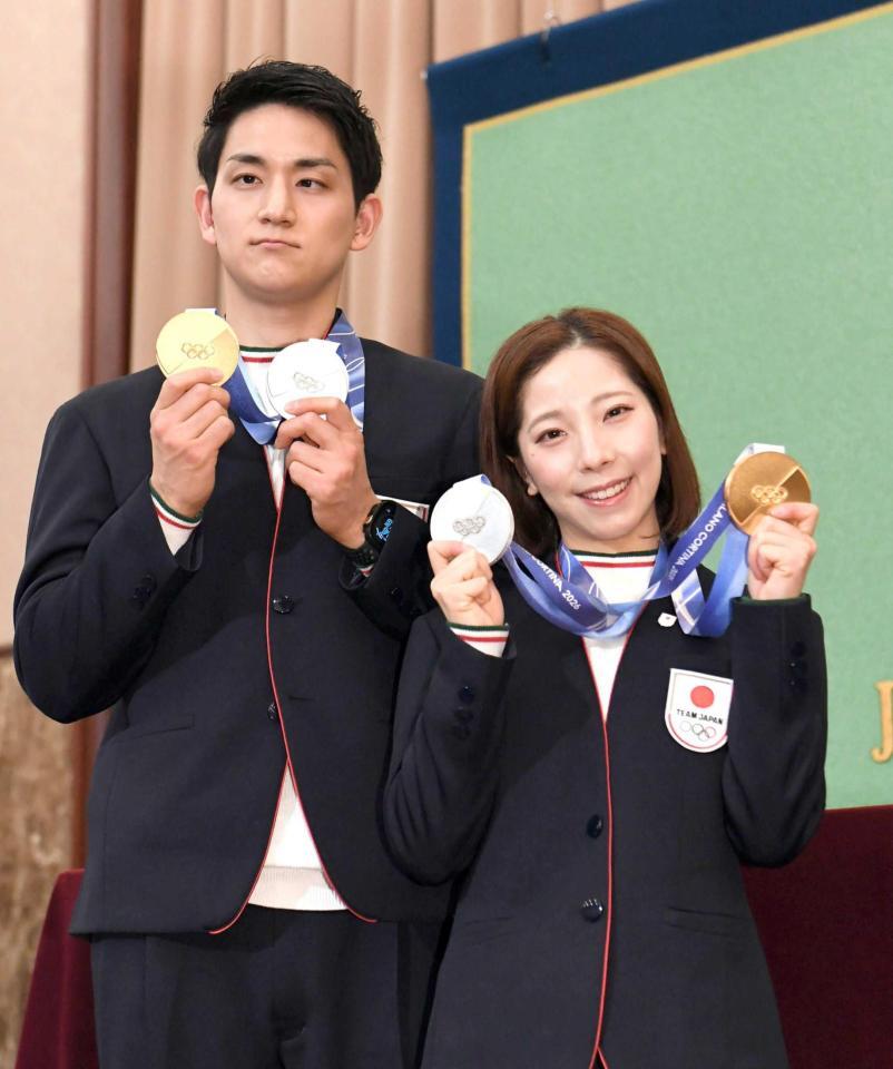 　世界選手権欠場を発表したペアの木原龍一（左）、三浦璃来