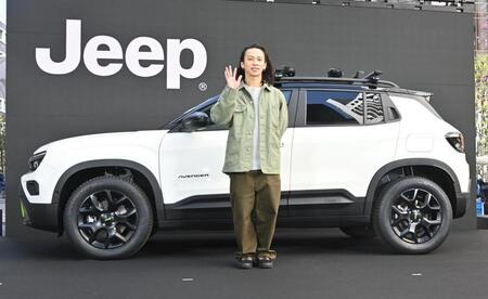 新型Ｊｅｅｐ］」プレス発表会に登場したＪｅｅｐブランドアンバサダーの平野歩夢（撮影・持木克友）