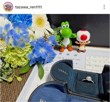 　田沢廉のインスタグラム（ｔａｚａｗａ＿ｒｅｎ１１１１）より 