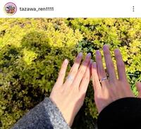 　田沢廉のインスタグラム（ｔａｚａｗａ＿ｒｅｎ１１１１）より 
